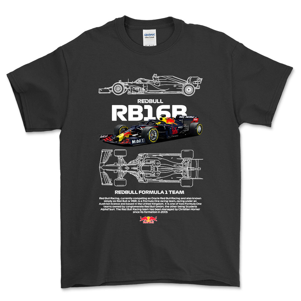 Formula 1 Red Bull - Unisex T-Shirt , Bomuld-Beklædning-Formula 1-Sort-S-Forside-Garage Culture Shop- garage - man cave - merchandise