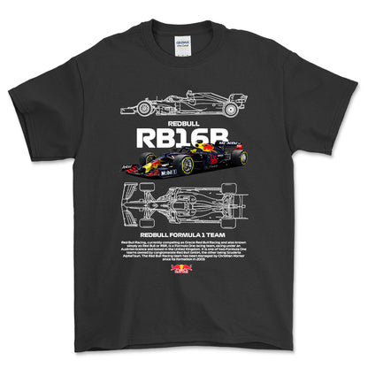 Formula 1 Red Bull - Unisex T-Shirt , Bomuld-Beklædning-Formula 1-Sort-S-Forside-Garage Culture Shop- garage - man cave - merchandise