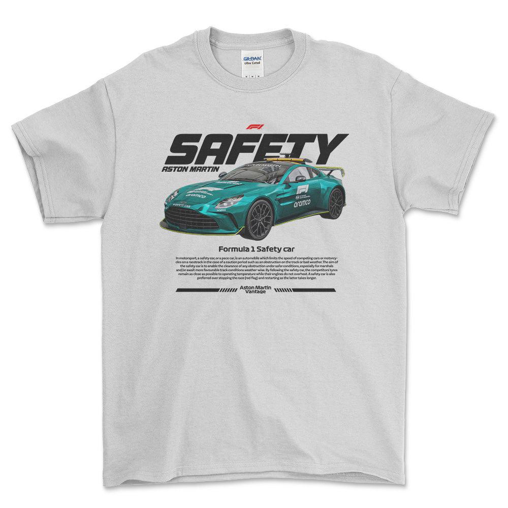 Formula 1 Safety Car - Unisex T-Shirt , Bomuld-Beklædning-Formula 1-Hvid-S-Forside-Garage Culture Shop- garage - man cave - merchandise