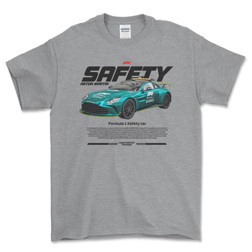 Formula 1 Safety Car - Unisex T-Shirt , Bomuld-Beklædning-Formula 1-Grå Sport-S-Forside-Garage Culture Shop- garage - man cave - merchandise