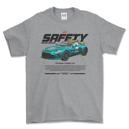 Formula 1 Safety Car - Unisex T-Shirt , Bomuld-Beklædning-Formula 1-Grå Sport-S-Forside-Garage Culture Shop- garage - man cave - merchandise