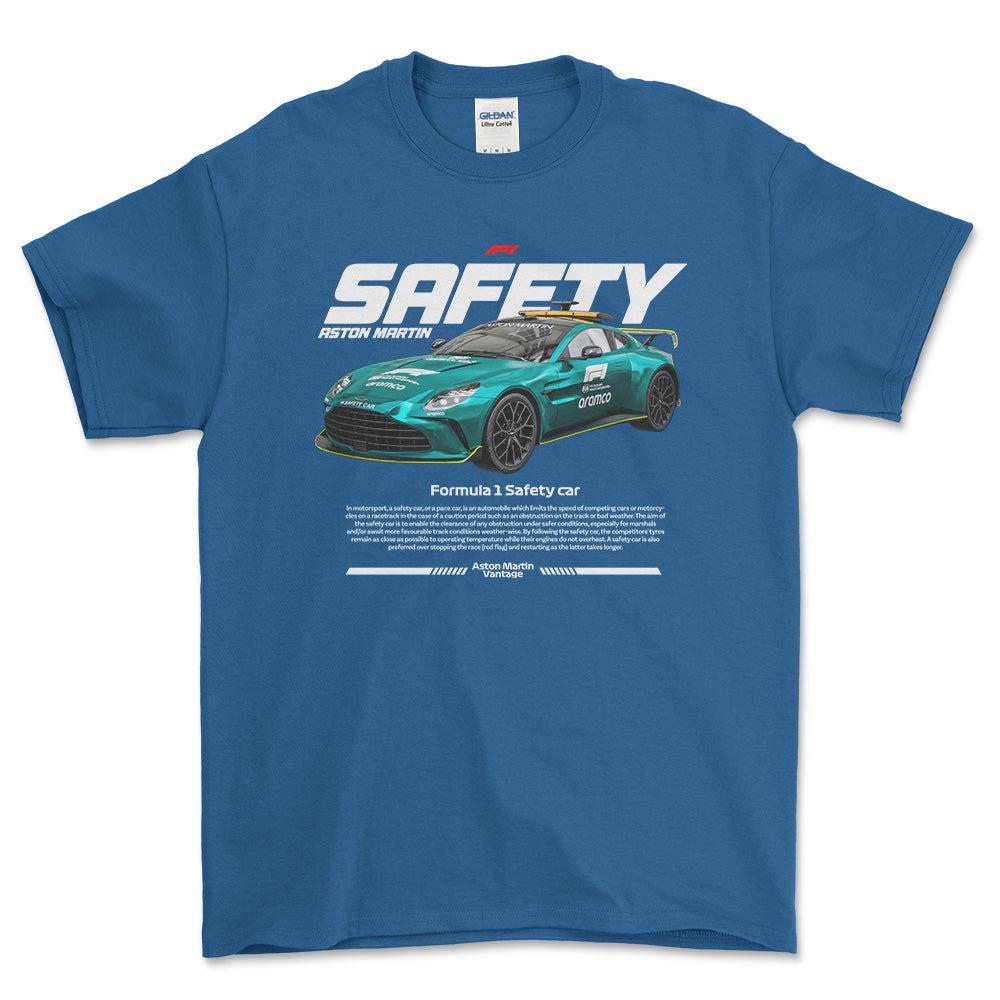 Formula 1 Safety Car - Unisex T-Shirt , Bomuld-Beklædning-Formula 1-Blå Royal-S-Forside-Garage Culture Shop- garage - man cave - merchandise
