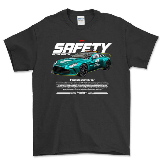 Formula 1 Safety Car - Unisex T-Shirt , Bomuld-Beklædning-Formula 1-Sort-S-Forside-Garage Culture Shop- garage - man cave - merchandise