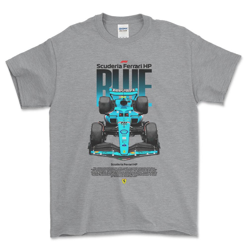 Formula 1 Scuderia Ferrari - Unisex T-Shirt , Bomuld-Beklædning-Formula 1-Grå Sport-S-Forside-Garage Culture Shop- garage - man cave - merchandise