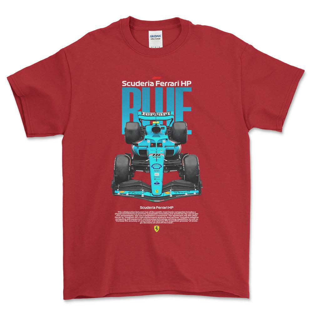Formula 1 Scuderia Ferrari - Unisex T-Shirt , Bomuld-Beklædning-Formula 1-Rød-S-Forside-Garage Culture Shop- garage - man cave - merchandise
