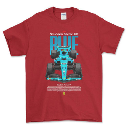 Formula 1 Scuderia Ferrari - Unisex T-Shirt , Bomuld-Beklædning-Formula 1-Rød-S-Forside-Garage Culture Shop- garage - man cave - merchandise