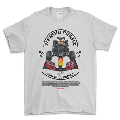 Formula 1 Sergio Perez - Unisex T-Shirt , Bomuld-Beklædning-Formula 1-Hvid-S-Forside-Garage Culture Shop- garage - man cave - merchandise