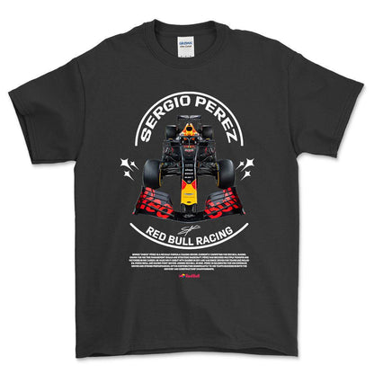 Formula 1 Sergio Perez - Unisex T-Shirt , Bomuld-Beklædning-Formula 1-Sort-S-Forside-Garage Culture Shop- garage - man cave - merchandise