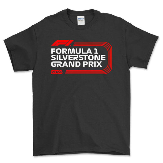 Formula 1 Silverstone - Unisex T-Shirt , Bomuld-Beklædning-Formula 1-Sort-S-Forside-Garage Culture Shop- garage - man cave - merchandise