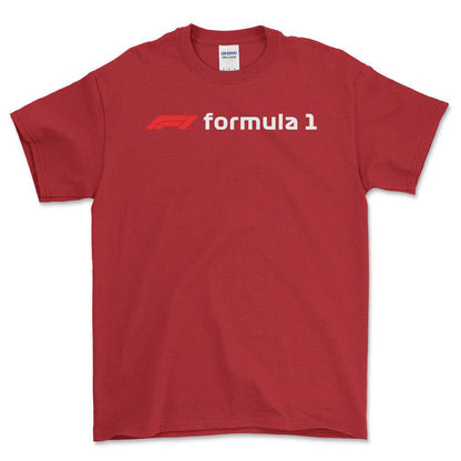 Formula 1 - Unisex T-Shirt , Bomuld-Beklædning-Formula 1-Rød-S-Forside-Garage Culture Shop- garage - man cave - merchandise