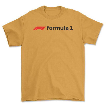 Formula 1 - Unisex T-Shirt , Bomuld-Beklædning-Formula 1-Guld-S-Forside-Garage Culture Shop- garage - man cave - merchandise