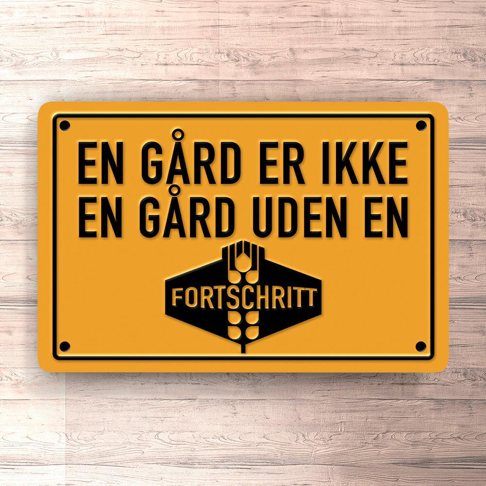 Fortschritt En Gård Er Ikke En Gård Uden En Fortschritt Skilte, Musemåtte, Dørmåtte-Skilte-Fortschritt-Garage Culture Shop- garage - man cave - merchandise