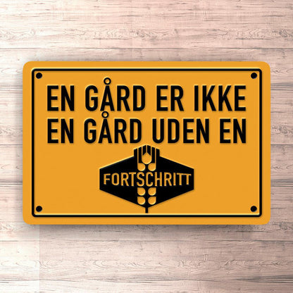 Fortschritt En Gård Er Ikke En Gård Uden En Fortschritt Skilte, Musemåtte, Dørmåtte-Skilte-Fortschritt-Garage Culture Shop- garage - man cave - merchandise