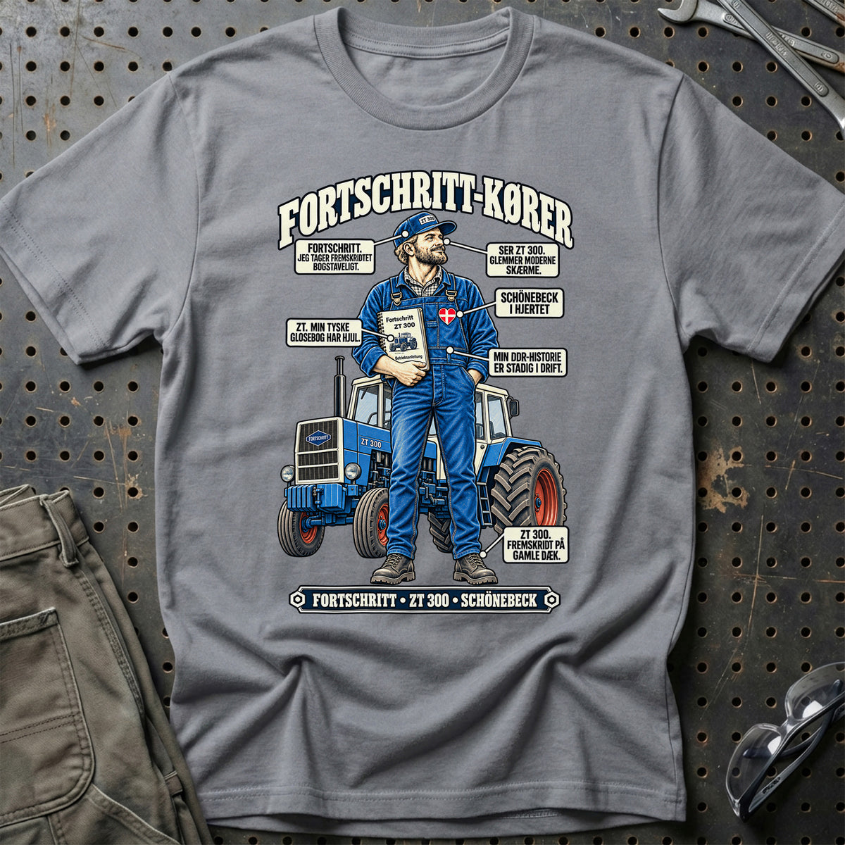
Fortschritt-Kører T-Shirt – Grå Sport