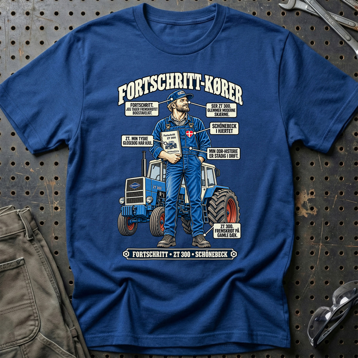 
Fortschritt-Kører T-Shirt – Blå Royal