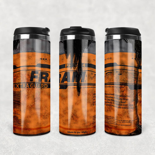 Fram Filter Motor Oil Termokrus Tumbler Rustfrit Stål-Krus-Motorolie-Garage Culture Shop- garage - man cave - merchandise