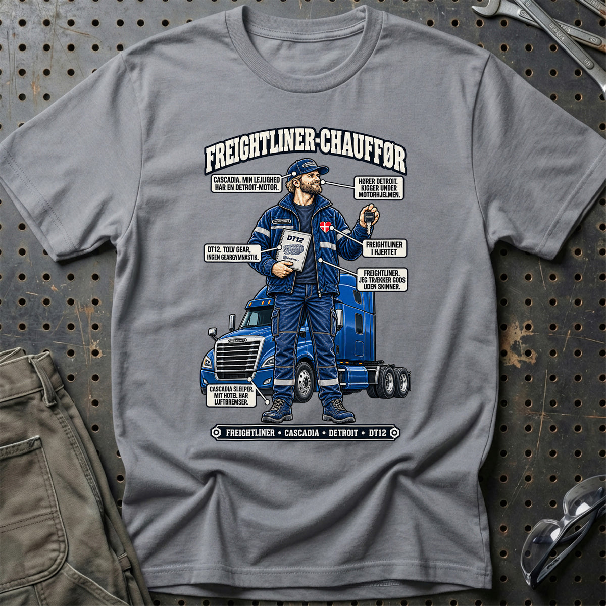 
Freightliner-Chauffør T-Shirt – Grå Sport