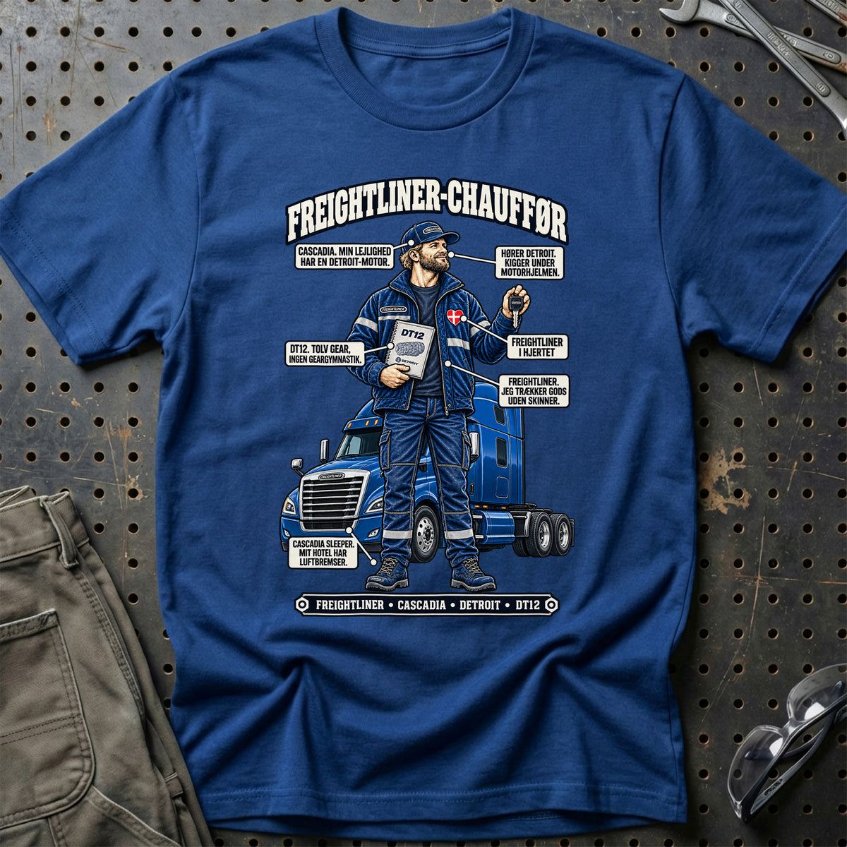 
Freightliner-Chauffør T-Shirt – Blå Royal