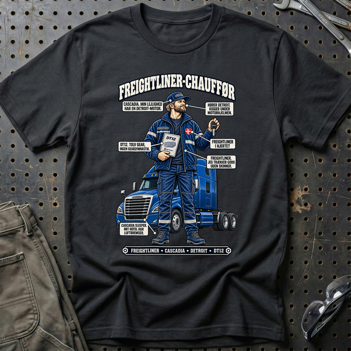 
Freightliner-Chauffør T-Shirt – Sort