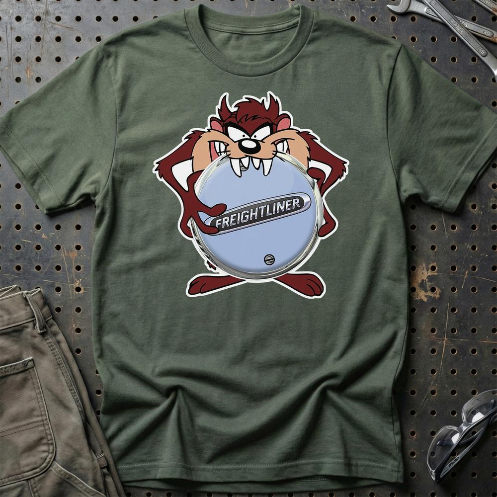 Freightliner TAZ T-Shirt-Beklædning-Freightliner-Grøn Militær-S-Garage Culture Shop- garage - man cave - merchandise