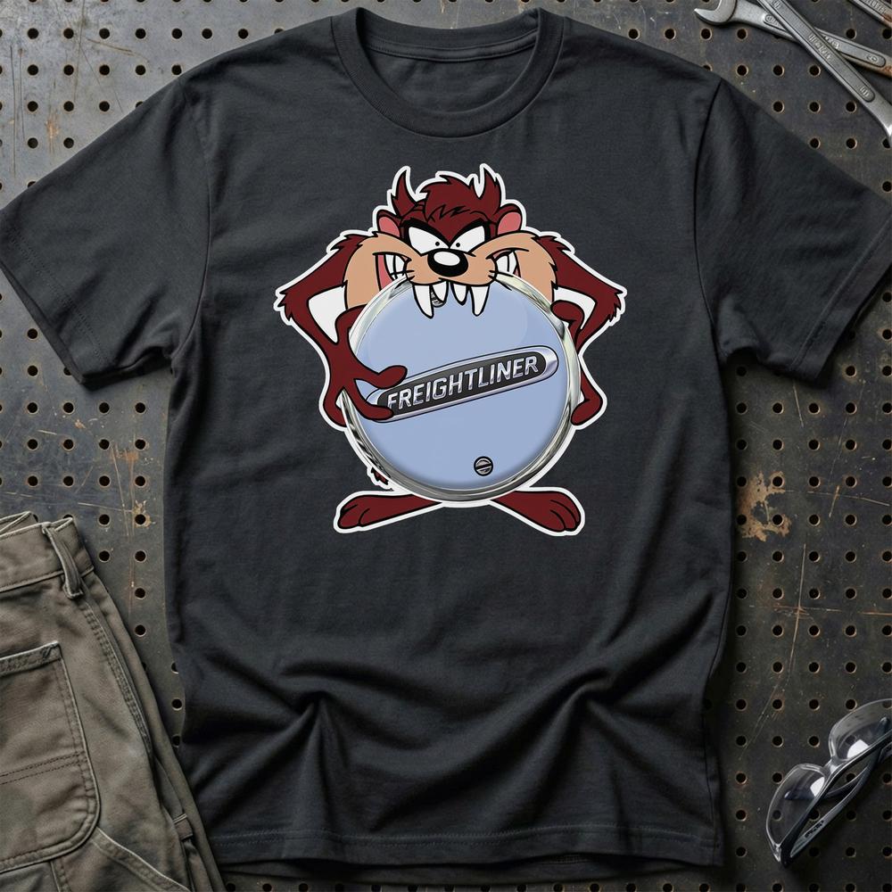 Freightliner TAZ T-Shirt-Beklædning-Freightliner-Sort-S-Garage Culture Shop- garage - man cave - merchandise