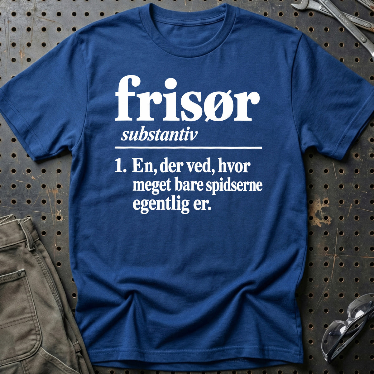 
Frisør – Definition T-Shirt – Blå Royal