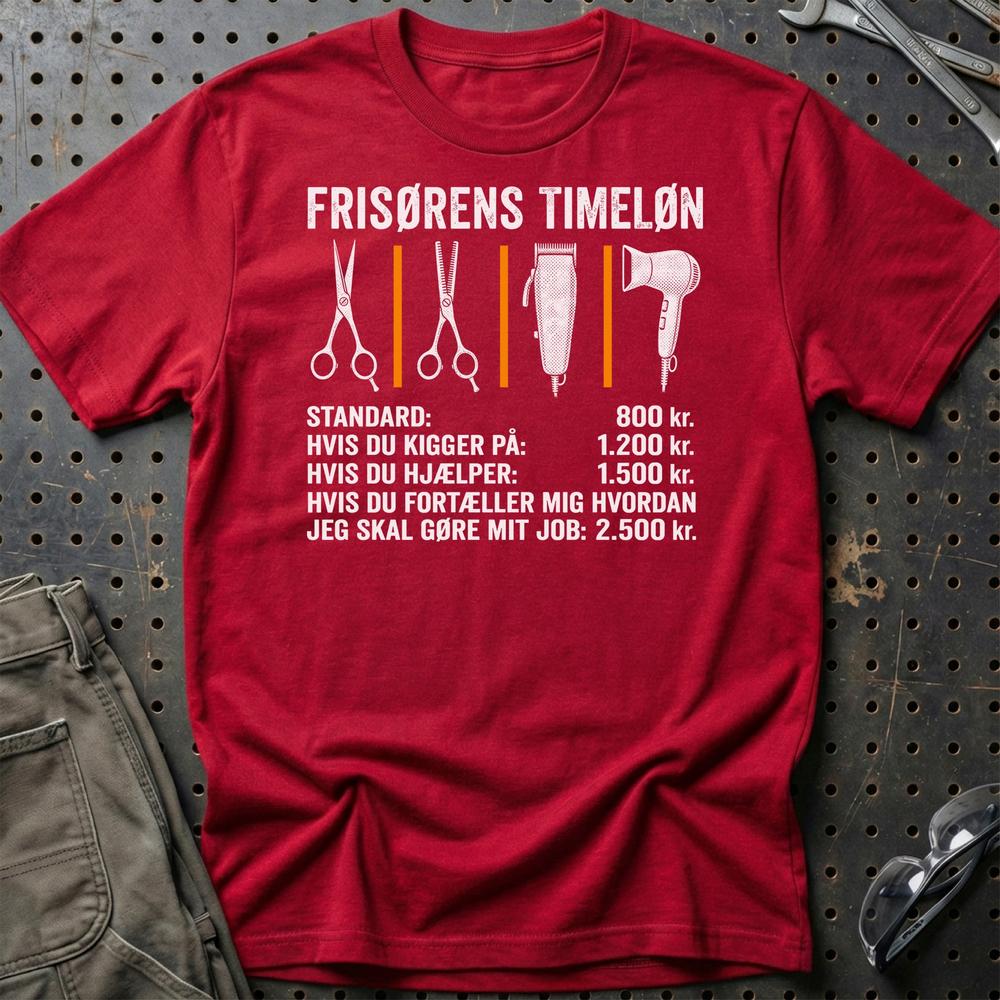 
Produktbillede af Frisørens Timeløn T-Shirt