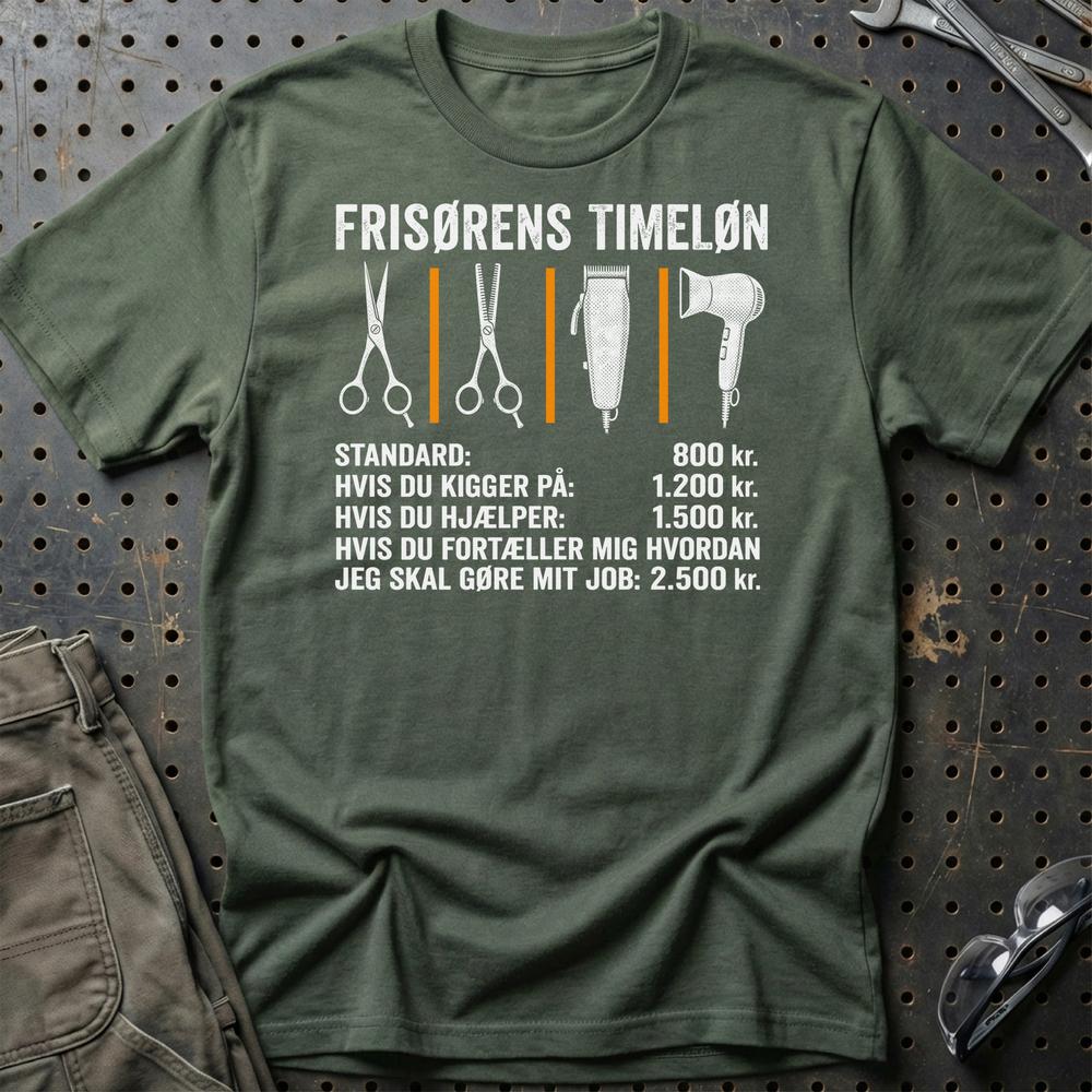 
Produktbillede af Frisørens Timeløn T-Shirt