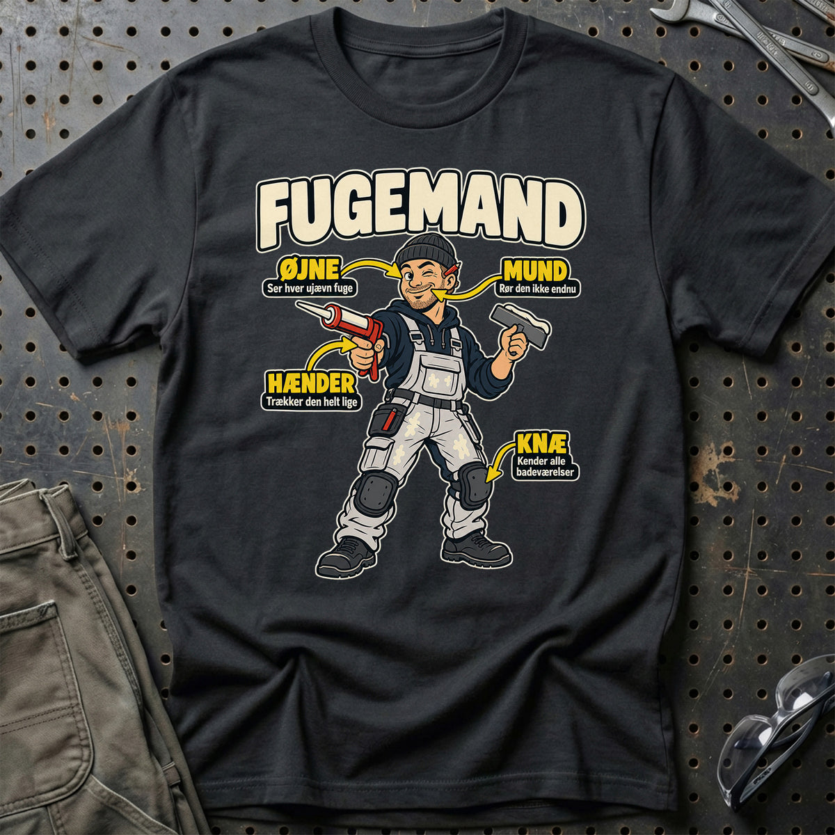 Fugemand – Anatomi T-Shirt – Sort