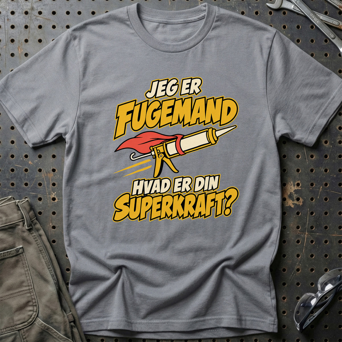 
Fugemand – Hvad er din superkraft? – Unisex T-Shirt – Grå Sport