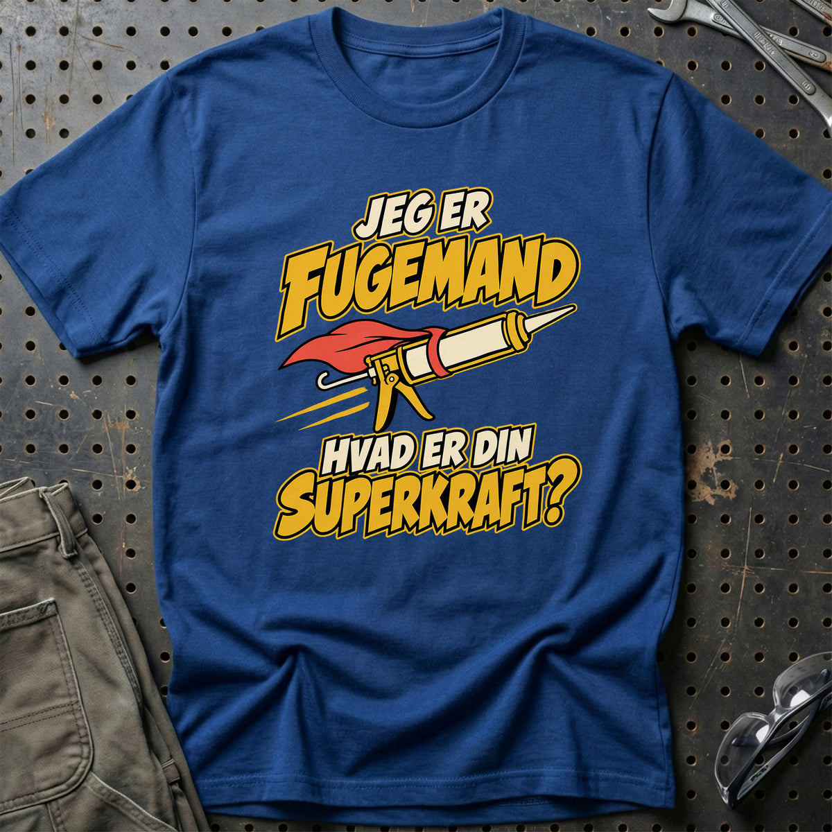 
Fugemand – Hvad er din superkraft? – Unisex T-Shirt – Blå Royal