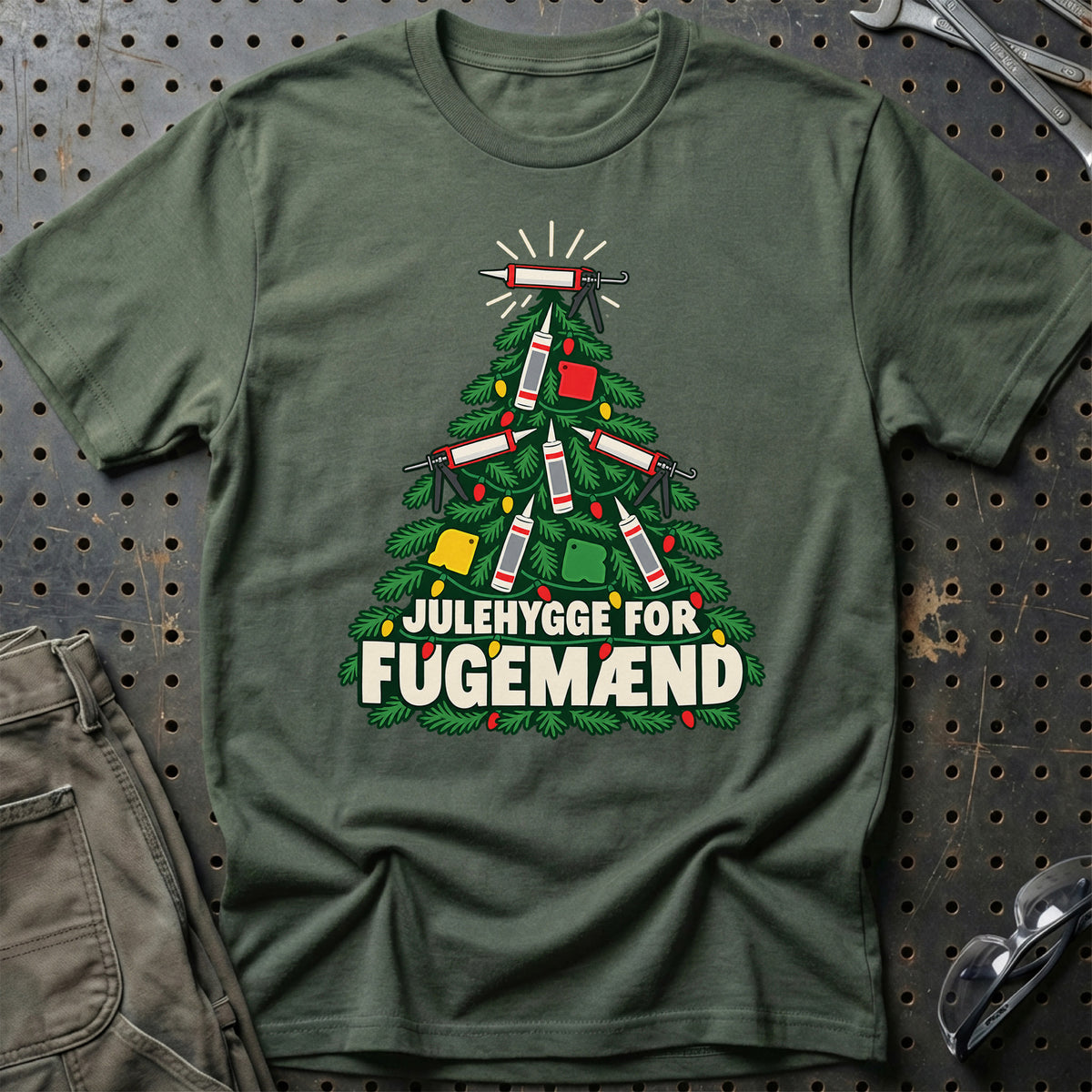 
Fugemand – Julehygge – Unisex T-Shirt – Grøn Militær