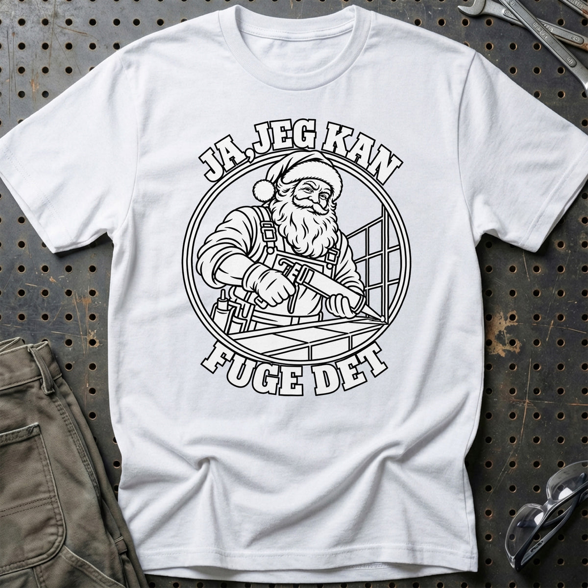 
Fugemand – Santa Kan Det – Jul T-Shirt – Hvid