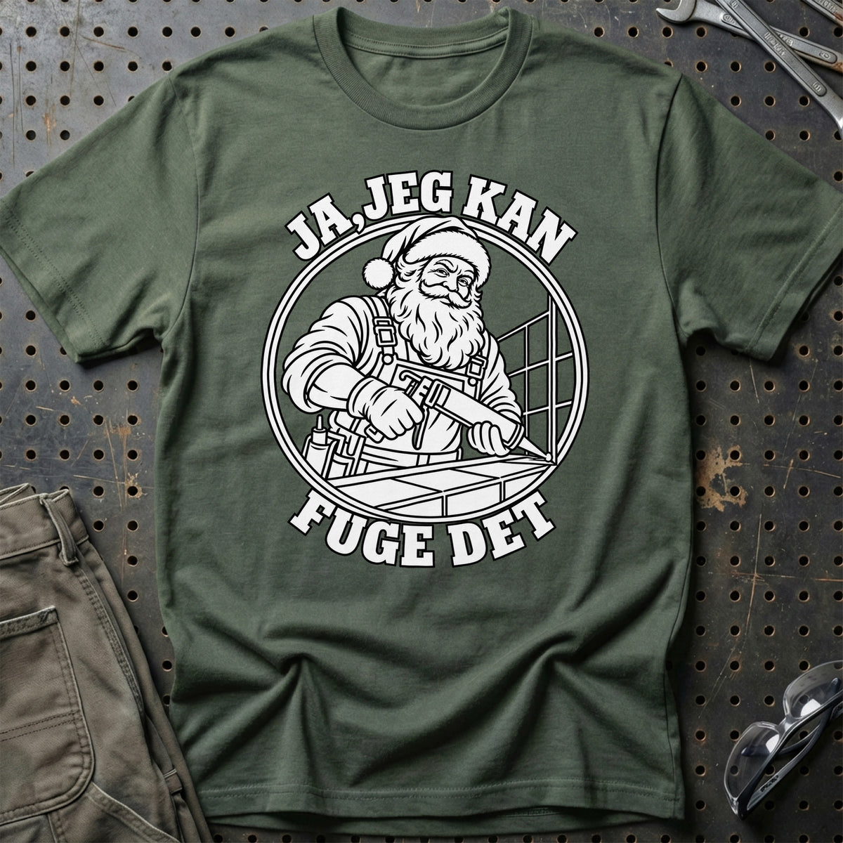 
Fugemand – Santa Kan Det – Jul T-Shirt – Grøn Militær
