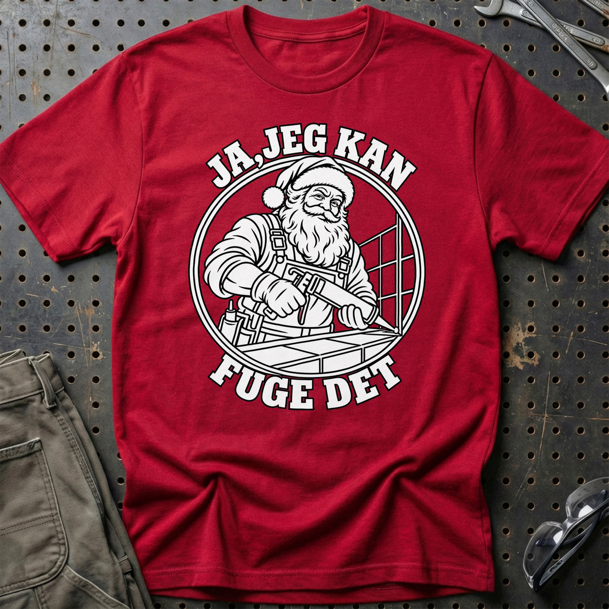 
Fugemand – Santa Kan Det – Jul T-Shirt – Rød