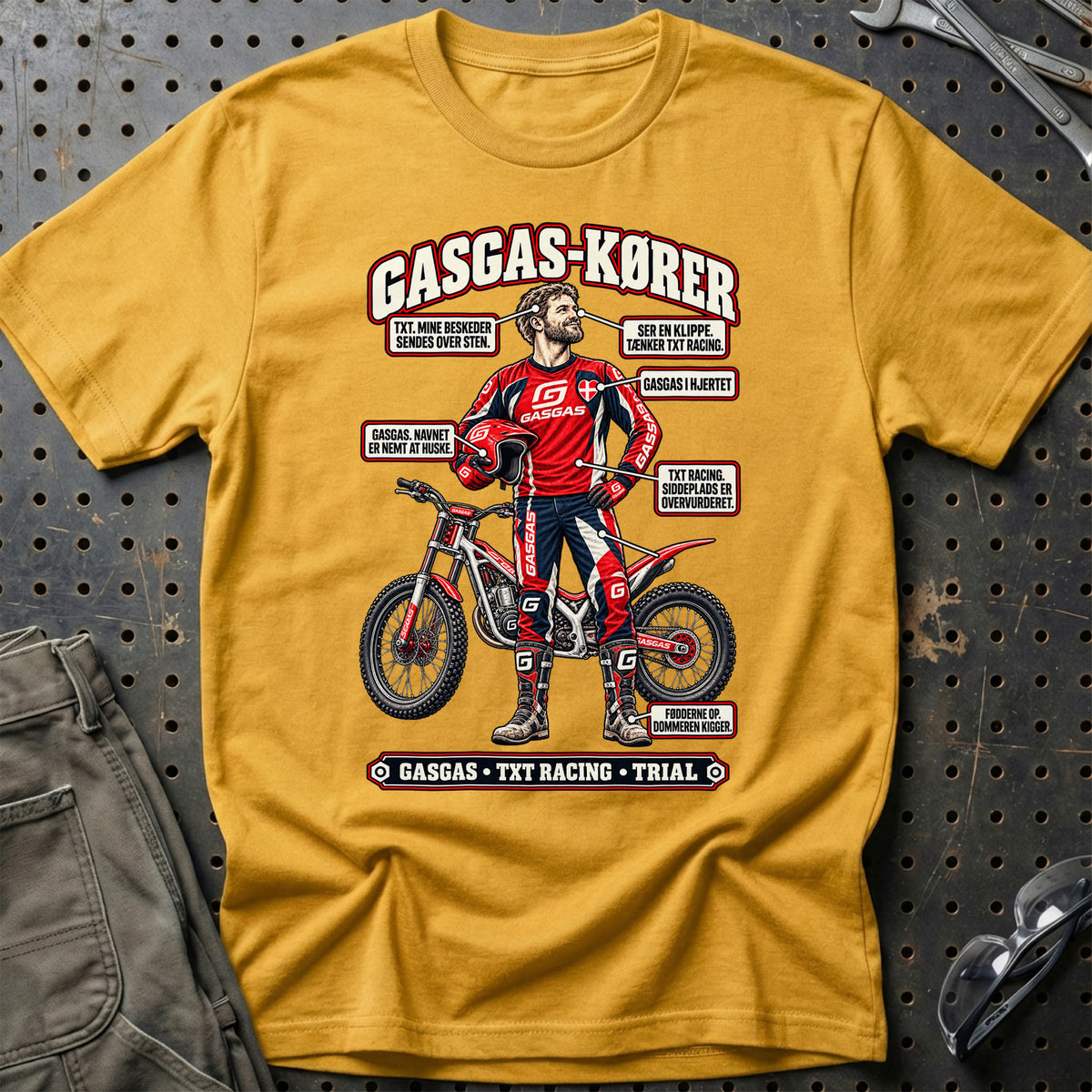 
GASGAS-Kører T-Shirt – Guld