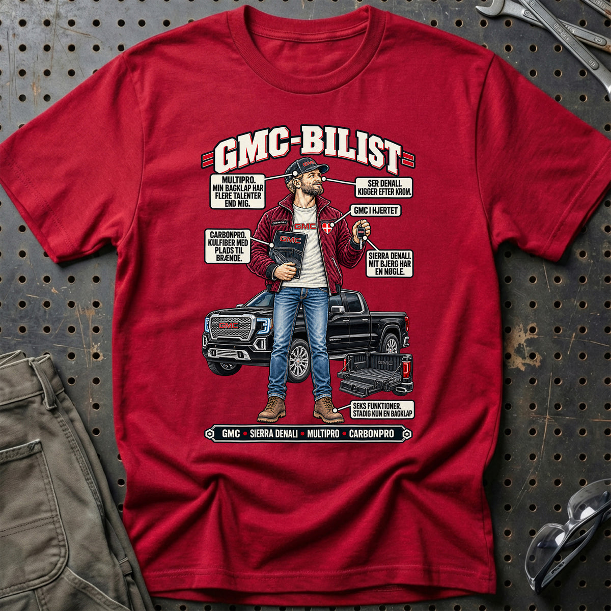 
GMC-Bilist T-Shirt – Rød