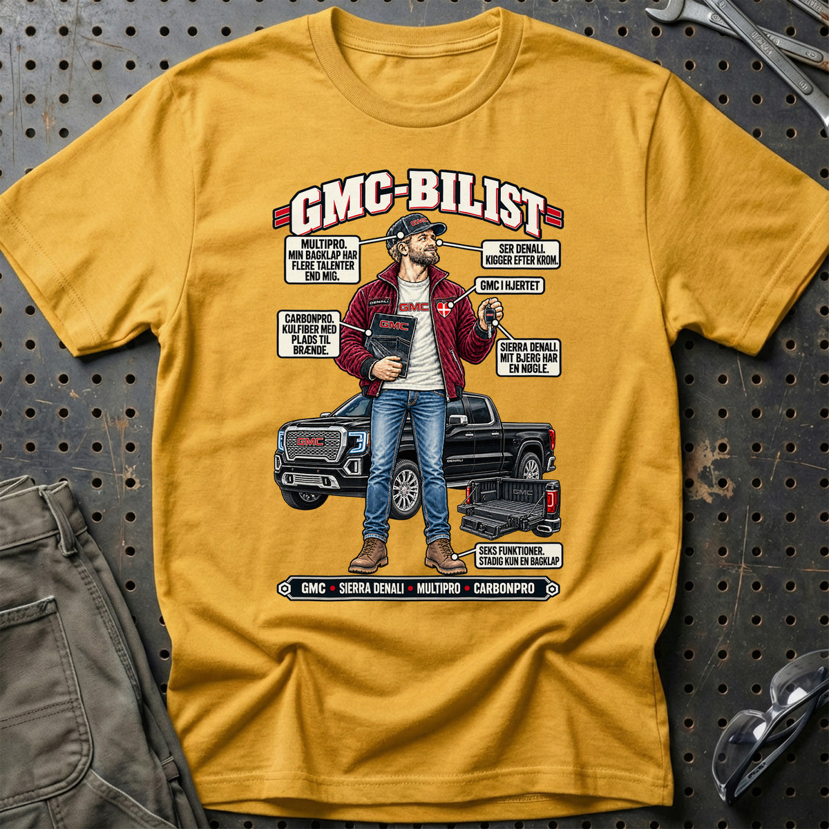 
GMC-Bilist T-Shirt – Guld