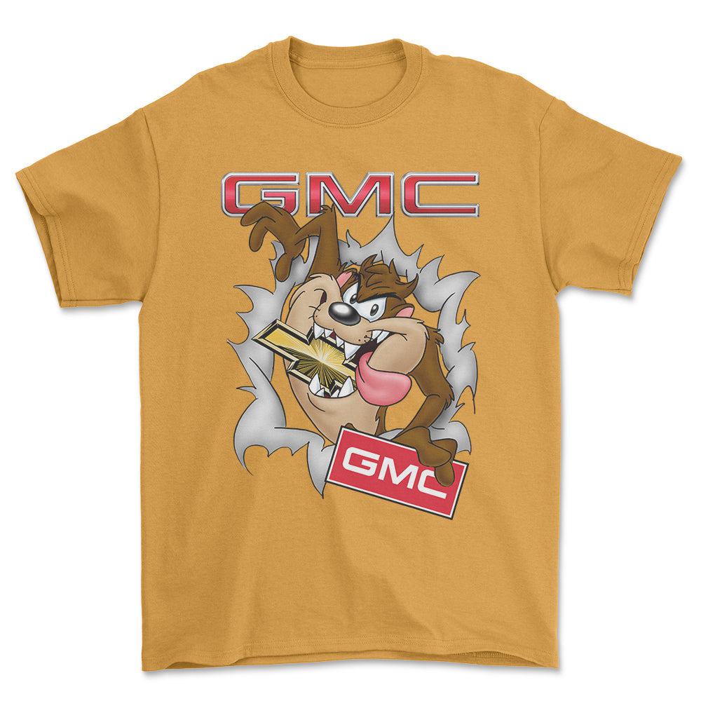 GMC Eating Chevy TAZ Unisex T-Shirt , Bomuld-Beklædning-GMC-Guld-S-Forside-Garage Culture Shop- garage - man cave - merchandise