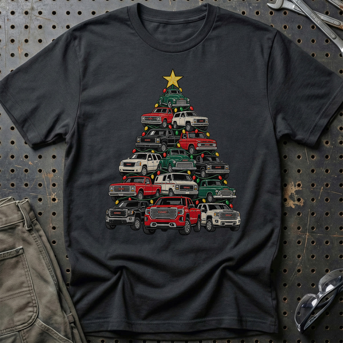 GMC Juletræ T-Shirt-Beklædning-GMC-Sort-S-Garage Culture Shop- garage - man cave - merchandise