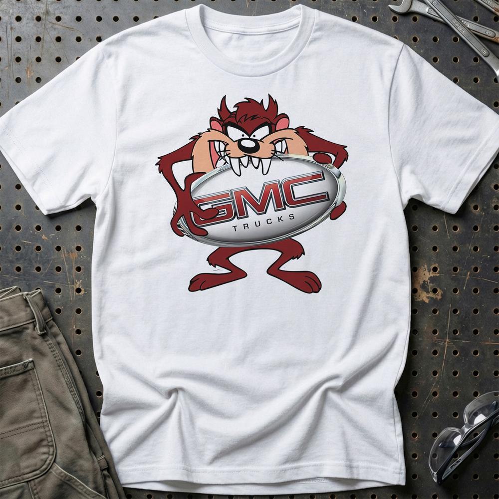 GMC TAZ T-Shirt-Beklædning-GMC-Hvid-S-Garage Culture Shop- garage - man cave - merchandise