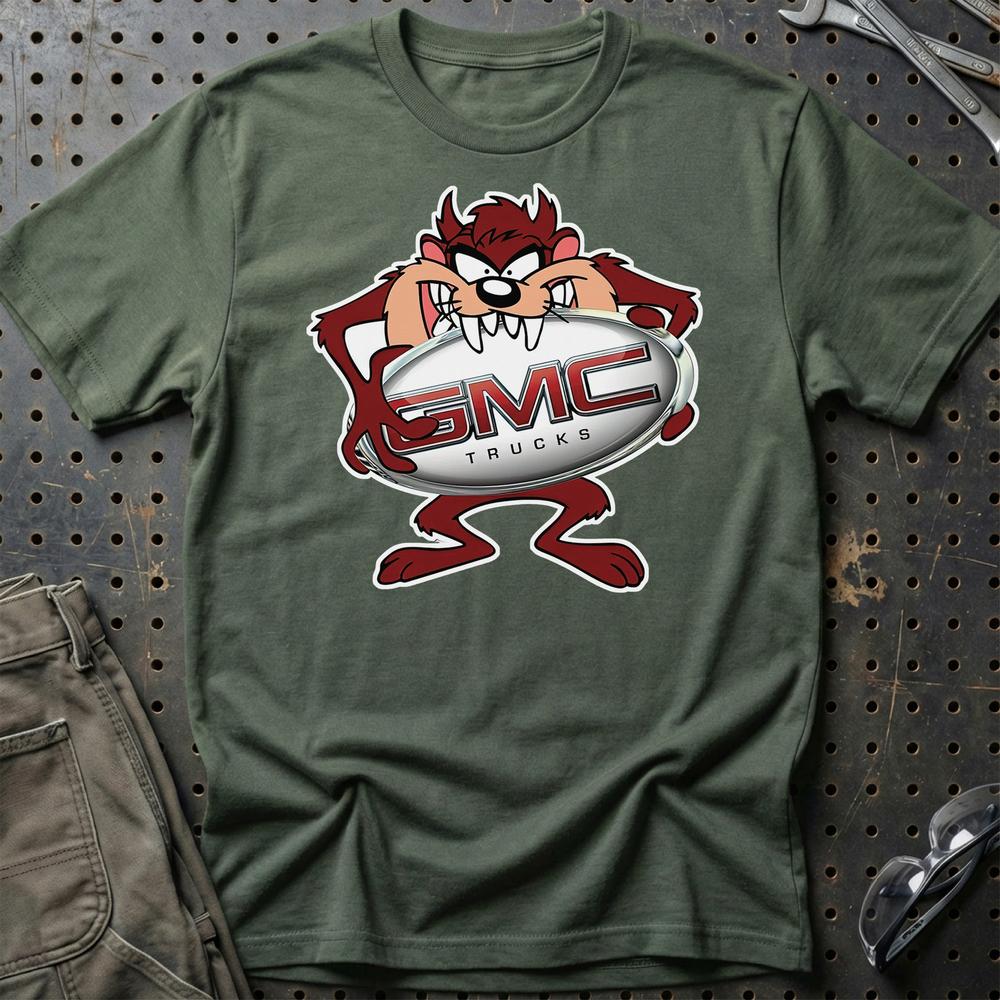 GMC TAZ T-Shirt-Beklædning-GMC-Grøn Militær-S-Garage Culture Shop- garage - man cave - merchandise