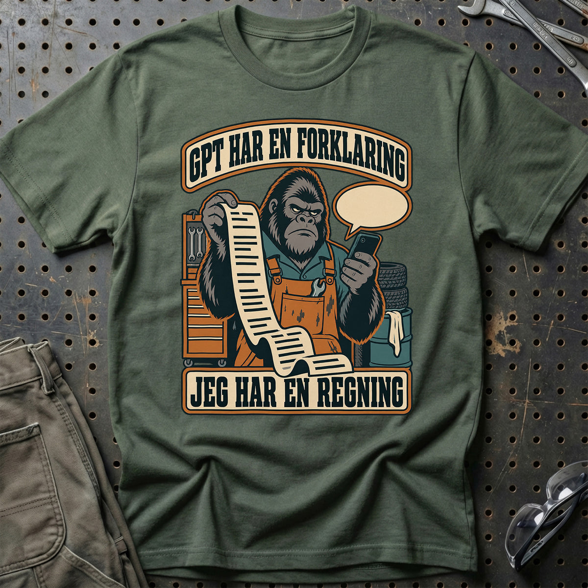 
GPT har en forklaring – Jeg har en regning T-Shirt – Grøn Militær
