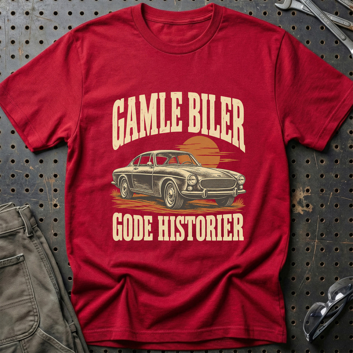 
Produktbillede af Gamle biler – Gode historier T-Shirt