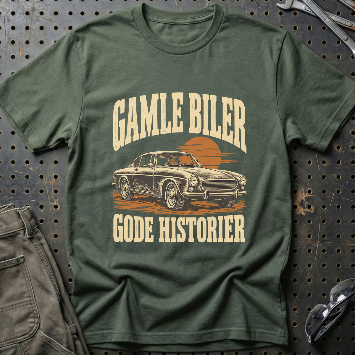 
Produktbillede af Gamle biler – Gode historier T-Shirt