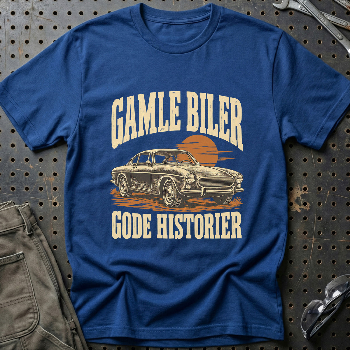 
Produktbillede af Gamle biler – Gode historier T-Shirt