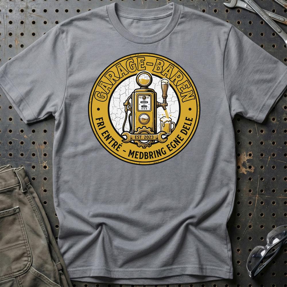 Garage Baren Fri Entré Medbring Egne Dele - Unisex T-Shirt , Bomuld-Beklædning-Garage Culture-Grå Sport-S-Garage Culture Shop- garage - man cave - merchandise