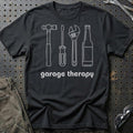 Garage Therapy T-Shirt-Beklædning-Garage Culture-Sort-S-Garage Culture Shop- garage - man cave - merchandise