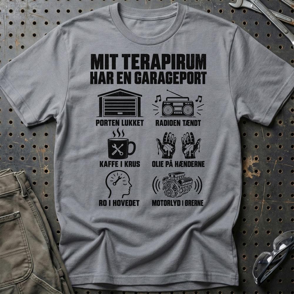 
Produktbillede af Garagen Er Mit Terapirum T-Shirt