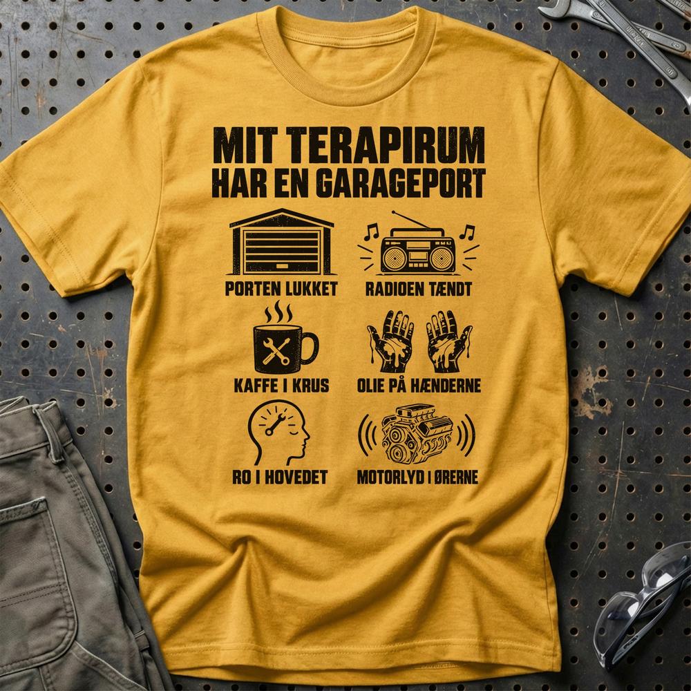 
Produktbillede af Garagen Er Mit Terapirum T-Shirt